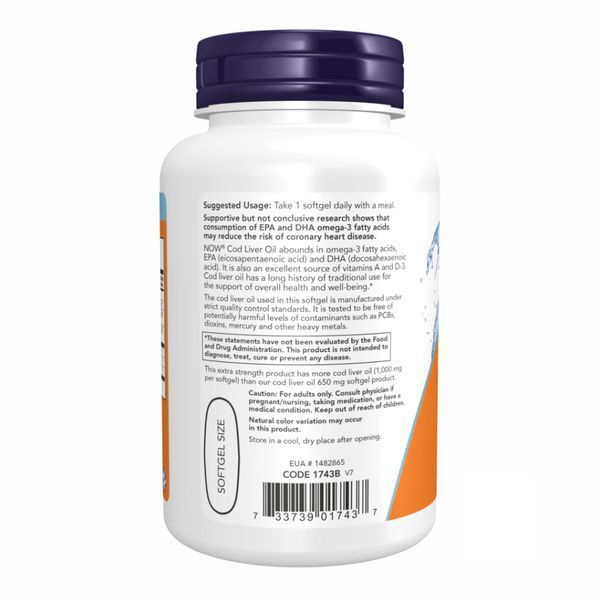 Cod Liver Oil 1000mg - 90 sgels 18404 фото