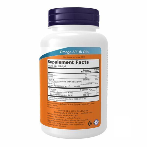 Cod Liver Oil 1000mg - 90 sgels 18404 фото