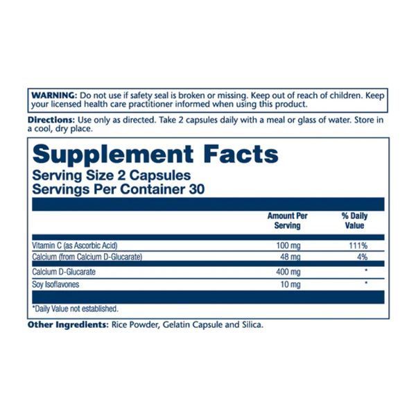 Calcium D-Glucarate 400mg - 60 caps 26895 фото