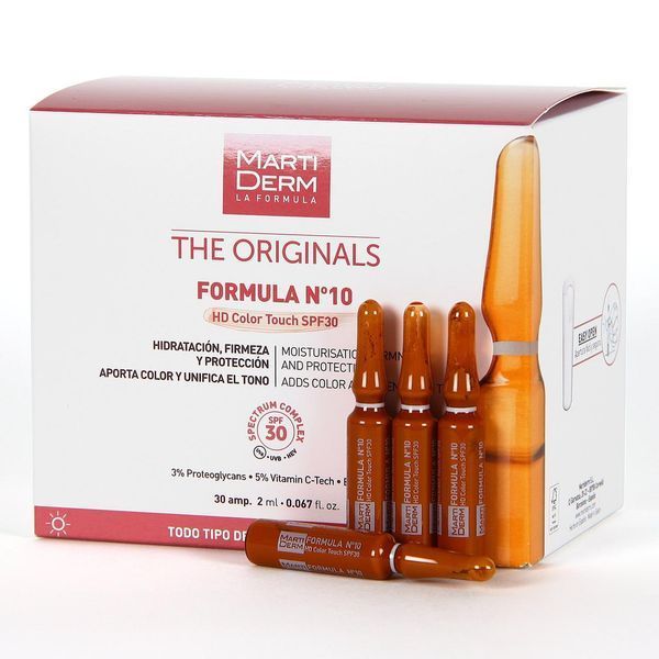 Мартідерм Оріджиналс Формула N10 Колор Тач Martiderm Originals Formula №10 HD Color Touch SPF30, 30 ампул MA004 фото