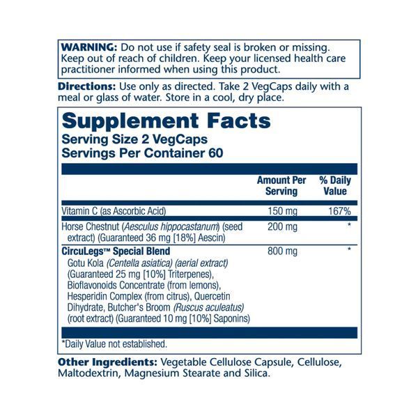 CircuLegs Circulation Support 200mg - 120 vcaps 26907 фото
