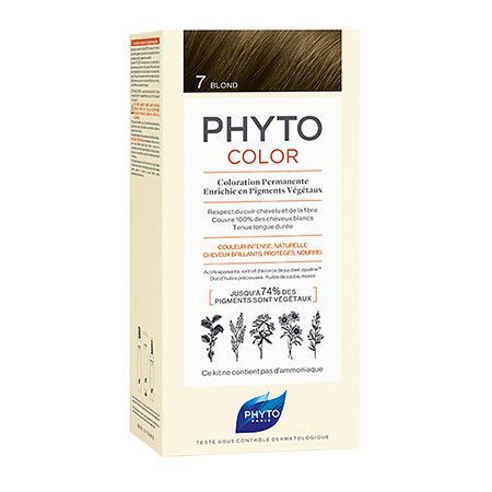 Фито Фитоколор безаммиачная крем-краска для волос Phyto PhytoColor Permanente 7 Русый 112 мл РН10011 фото