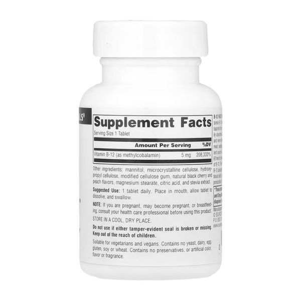 Vitamin B-12 5mg - 60 tabs 30253 фото