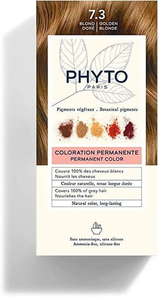 Фіто Фітоколор Безаміачна крем-фарба для волосся Phyto PhytoColor Coloration Permanente 7.3 Золотисто-русявий 112 мл РН10012 фото