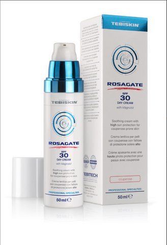 Сонцезахисний крем для шкіри з куперозом з SPF 30+ та антиоксидантним ефектом Tebiskin Rosagate SPF 30+ Day Cream, 50 мл 2833877016 фото