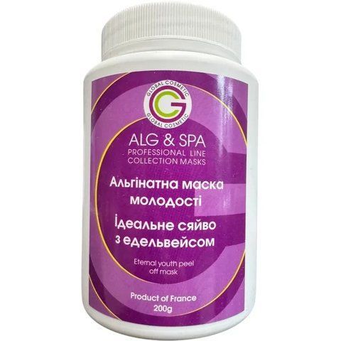 Альгінатна маска молодості Ідеальне сяйво з едельвейсом Eternal Youth Peel off Mask ALG & SPA, 1 кг 2733207113 фото