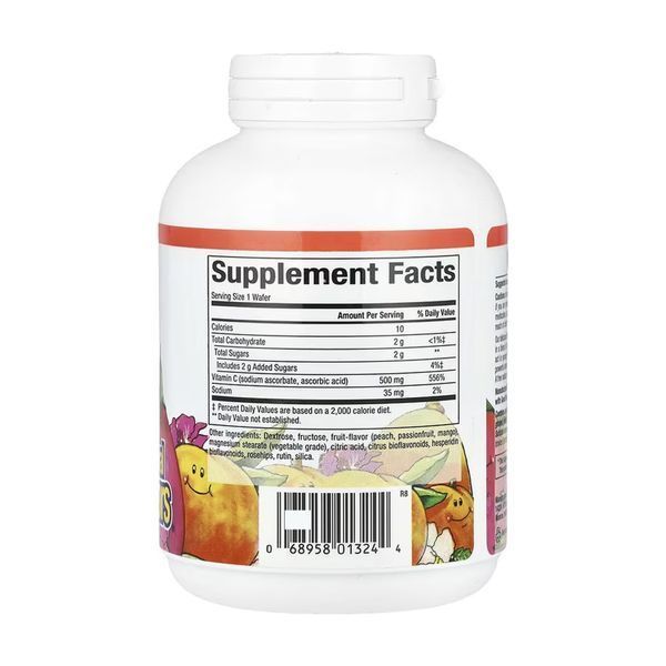 Vitamin C 500 mg - 90 Chewable Wafers Peach Passion Fruit and Mango 31721 фото