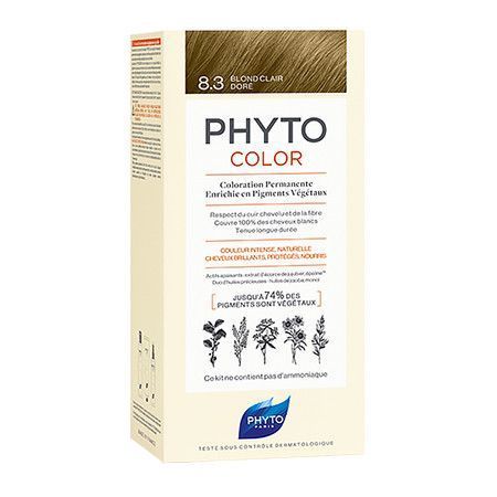 Фито Фитоколор безаммиачная крем-краска Phyto PhytoColor Permanente 8.3 Светло-русый золотистый 112 мл РН10014 фото