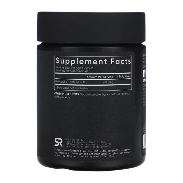 NAC - N-Acetyl-L-Cysteine 600mg - 90 vcaps 30000 фото