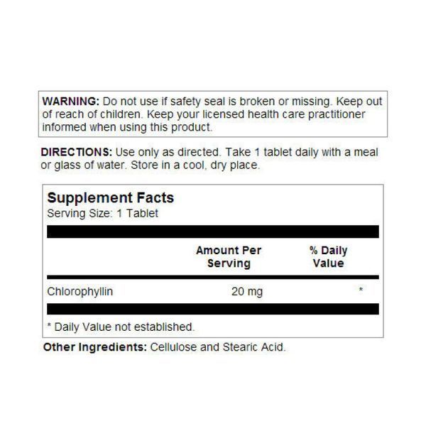 Chlorophyll 20mg - 100 tabs 27930 фото