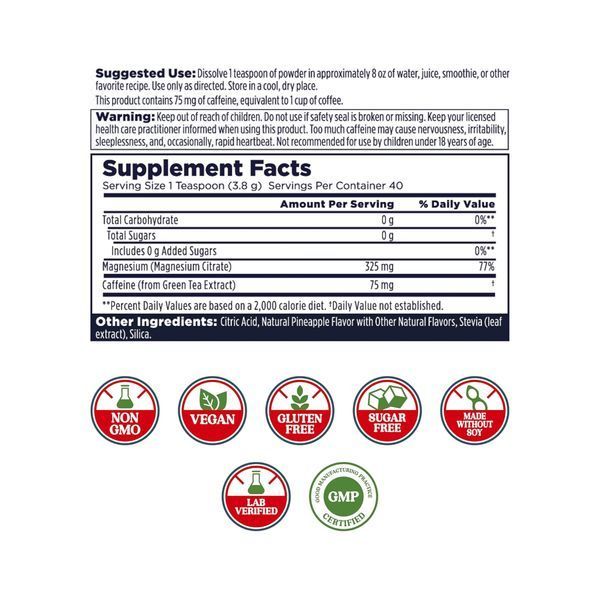 Energy Magnesium Powder - 153g Pineapple 32254 фото