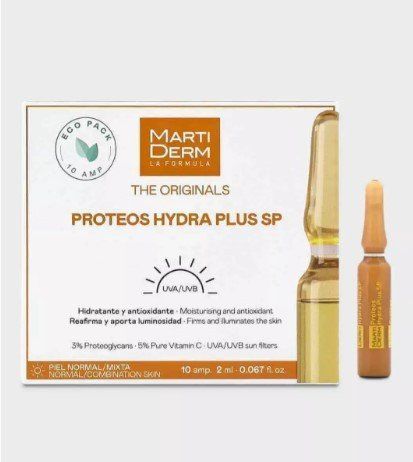 Мартидерм Солнцезащитные ампулы для лица MartiDerm The Originals Proteos Hydra Plus SP 10амп по 2 мл MA021410 фото