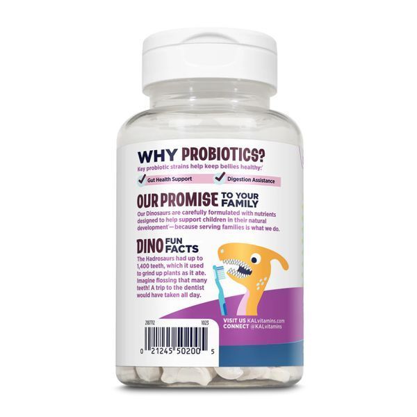 Dino-Dophilus&trade; Kids Probiotic - 60 chewables Black Cherry 29612 фото