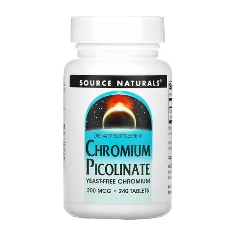 Chromium Picolinate 200 mcg, Yeast Free - 240 tabs 30234 фото
