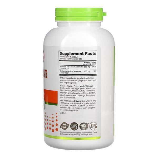 Sodium Ascorbate - 250 caps 26025 фото