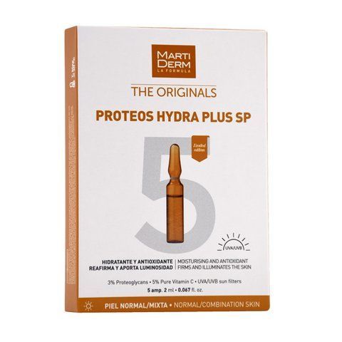 Мартидерм Солнцезащитные ампулы для лица MartiDerm The Originals Proteos Hydra Plus SP 5 амп по 2 мл MA021415 фото