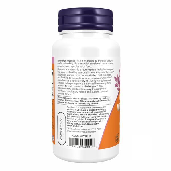 Quercetin with Bromelain - 120 vcaps 22052 фото
