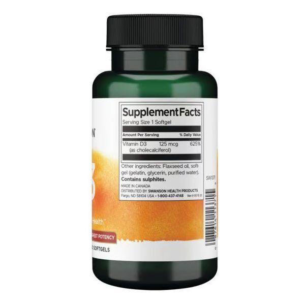 Vitamin D3 Highest Potency 5,000 IU (125 mcg) - 250 sgels 27969 фото
