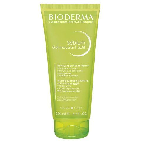 Біодерма Себіум Гель Актив очищуючий Bioderma S&eacute;bium Gel moussant actif, 200 мл BD28667 фото