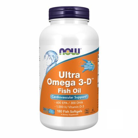 Ultra Omega 3-D&trade; Fish Oil - 180 Fish Softgels 22058 фото