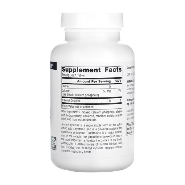 N-Acetyl Cysteine 1000mg - 120 tabs (До 04.26) 33620 фото