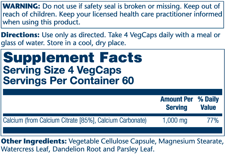 Calcium Citrate 1000mg - 240 vcaps 24510 фото