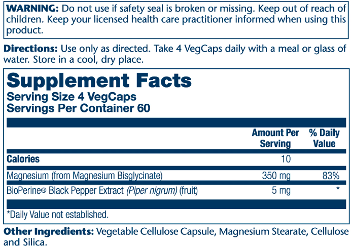 Magnesium Glycinate 350mg - 240 vcaps 24514 фото