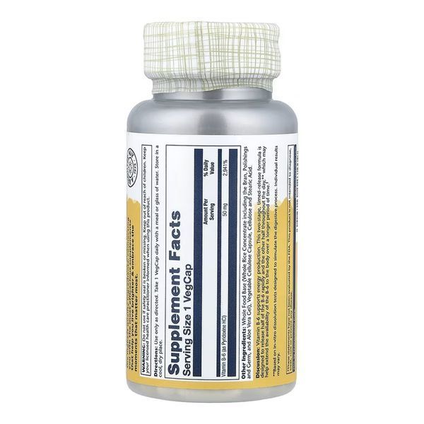 Vitamin B-6 Timed-Release 50mg - 60 vcaps 34029 фото