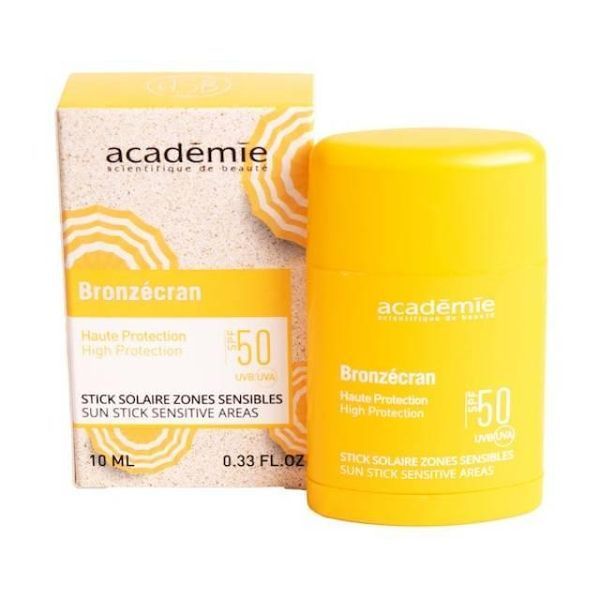 Сонцезахисний стік для чутливих зон SPF 50 / Stick Solaire Zones Sensibles SPF 50 Academie 10 мл 0410002 фото