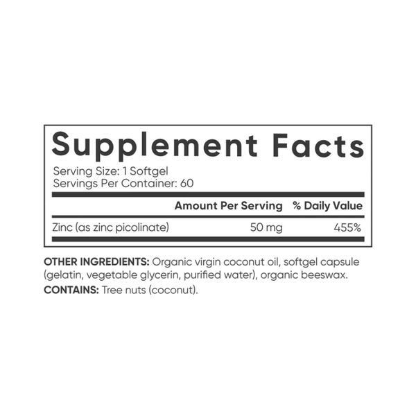 Zinc Picolinate 30mg - 90 softgels (До 05.26) 33852 фото