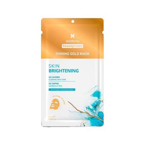 Маска для обличчя тришарова SesDerma Beauty Treats Shining Gold Mask 25 мл 20000671 фото