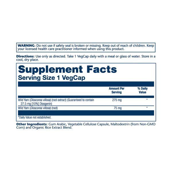 Wild Yam Root Extract 275mg - 60 vcaps 29622 фото