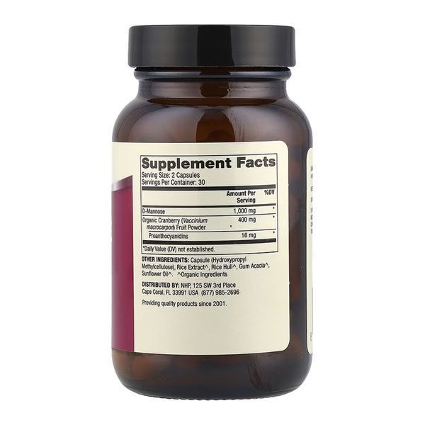 D-Mannose and Cranberry Extract - 60 caps (До 10.26) 33854 фото