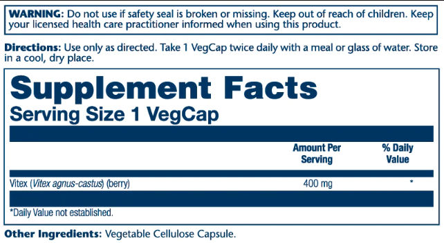 Vitex Berry Extract 400mg - 100 vcaps 23535 фото