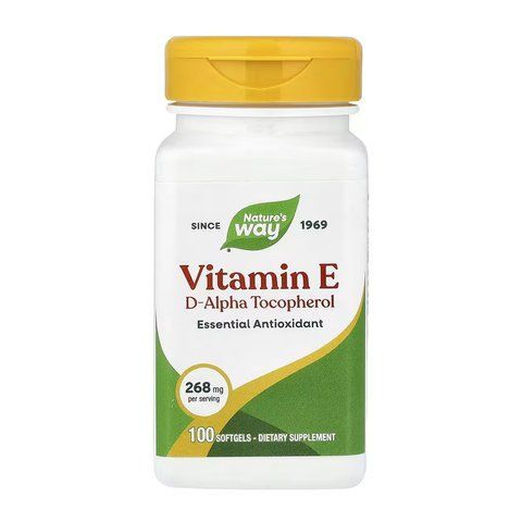 Vitamin E D-Alpha Tocopherol - 100 Softgels 33402 фото