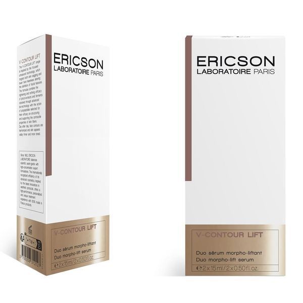 Двофазна сироватка для удосконалення контурів обличчя V-CONTOUR LIFT SERUM ERICSON LABORATOIRE, 2*15 мл 2682799659 фото
