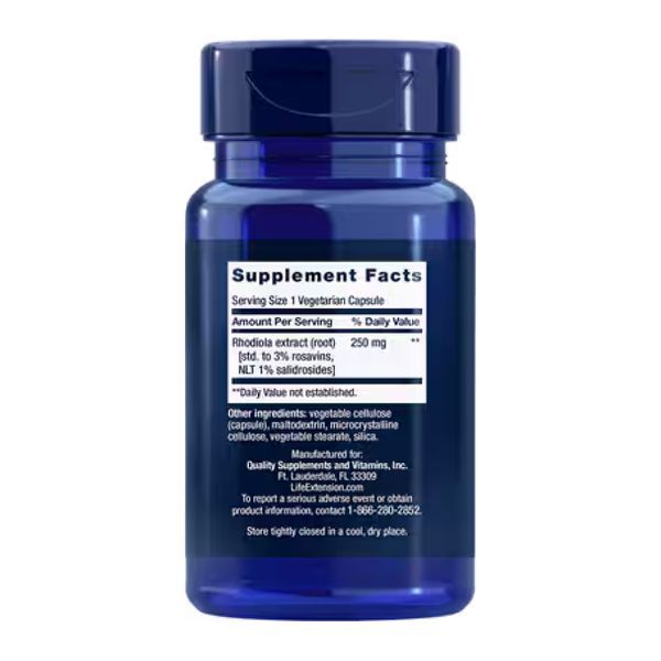 Rhodiola Extract 250mg - 60 veg caps 27298 фото