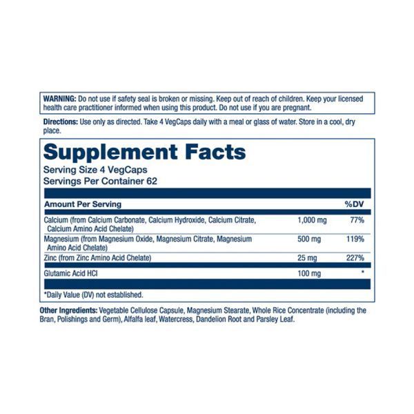 Calcium Magnesium Zinc - 250 vcaps 29627 фото