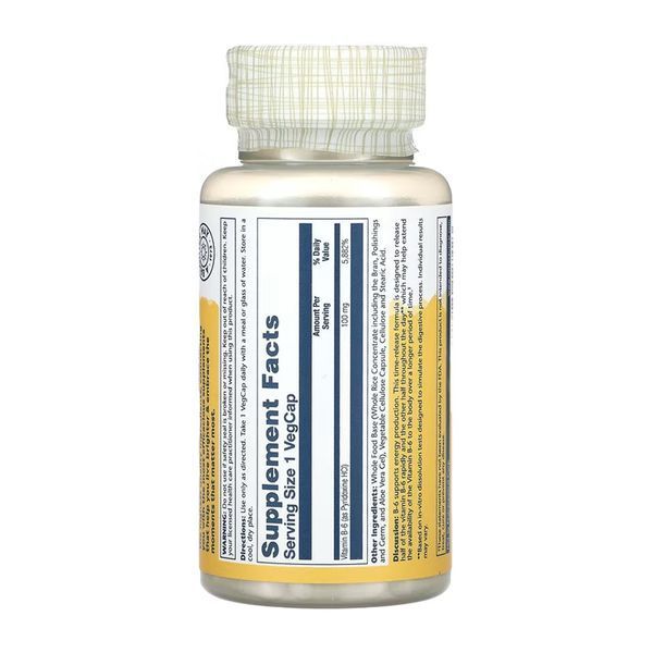Vitamin B-6 Timed-Release 100mg - 60 vcaps 31599 фото