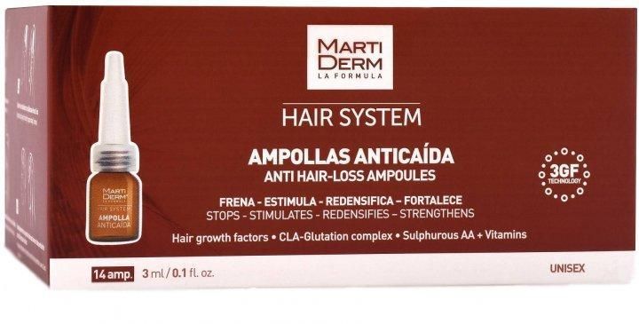 Мартидерм Ампулы от выпадения волос Martiderm Hair System Anti Hair-loss Ampoules, 14 шт по 3 мл MA130111 фото