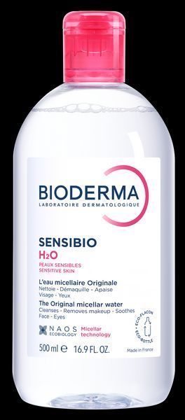 Біодерма Сенсібіо H2O міцелярний лосьйон Bioderma Sensibio H2O solution micellaire 500 мл 028709X фото