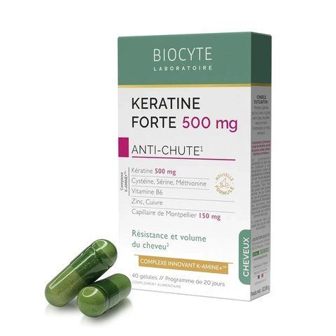 Biocyte KERATINE FORTE 500MG AC NEW Комплекс на основе кератина, витаминов и минералов, 40 капсул BYKF500G40 фото
