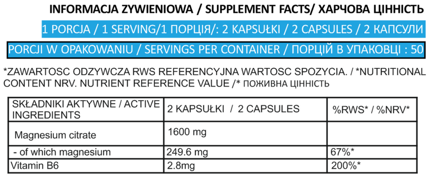 Magnesium Citrate - 100 caps 25123 фото