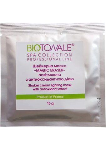 Освітлювальна шейкерна маска з антиоксидантною дією Magic Eraser Shaker Cream Lifting Mask Biotonale 15 г 2698179909 фото
