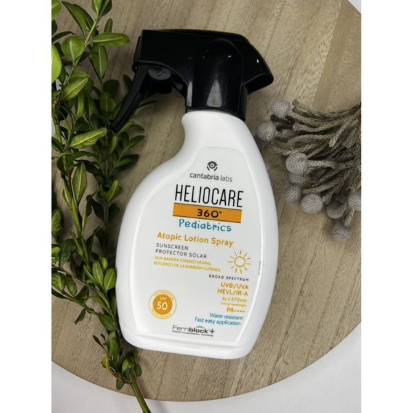 Дитячий сонцезахисний спрей для атопічної шкіри SPF 50 HELIOCARE 360&ordm; Pediatrics ATOPIC LOTION Spray CANTABRIA, 250 мл 2865617038 фото