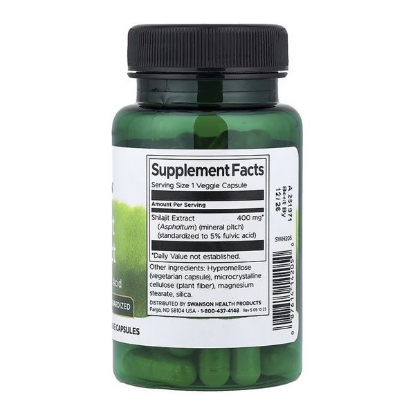 Shilajit Extract Standardized 400 mg - 60 vcaps 33680 фото