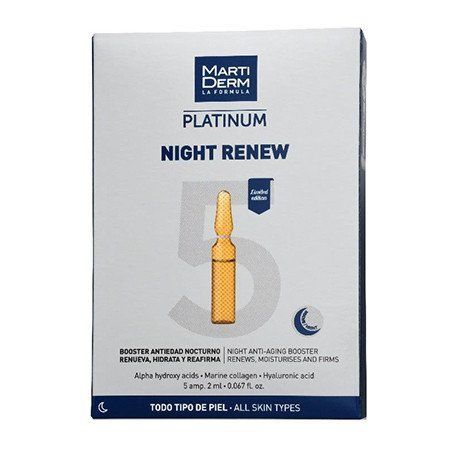 Мартидерм Ночные ампулы для обновления кожи лица MartiDerm Platinum Night Renew 5амп*2 мл MA022015 фото