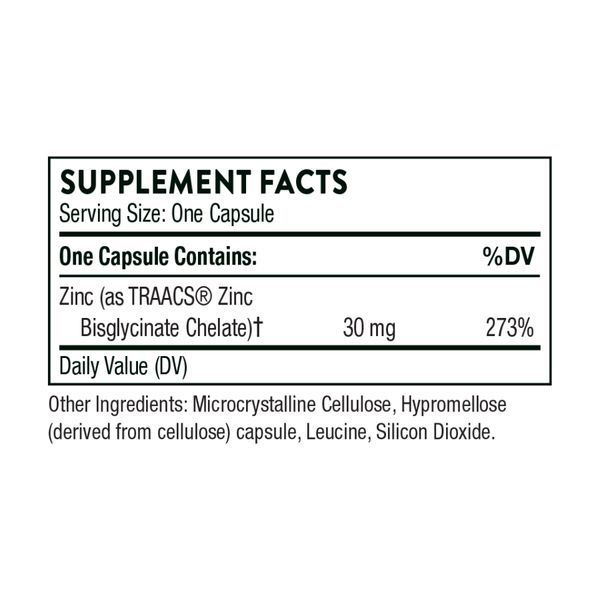 Zinc Bisglycinate 30 mg - 60 caps 27796 фото
