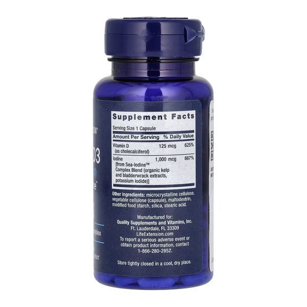 Vit D3 with Sea-Iodine&trade; 125 mcg (5000 IU) - 60 caps 26308 фото