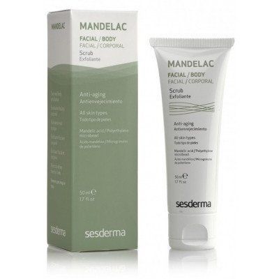 Скраб із мигдалевою кислотою для обличчя та тіла Sesderma MANDELAC Scrub Face and Body 50 мл 40000082 фото